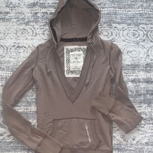 AUTHENTIC VINTAGE Abercrombie & Fitch Women's Taupe Hoodie